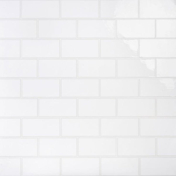 Riquadri Bianco 5"x10" Glossy Wall Tile
