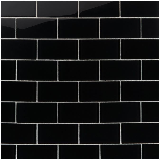 Daltile Color Wheel Classic Black 3"x6" Glossy+