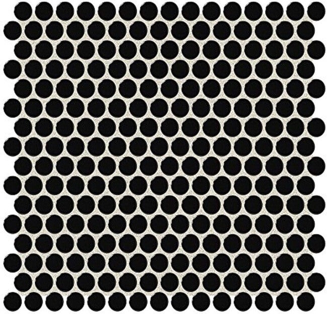 Daltile Retro Rounds Canvas Black 1 Glossy