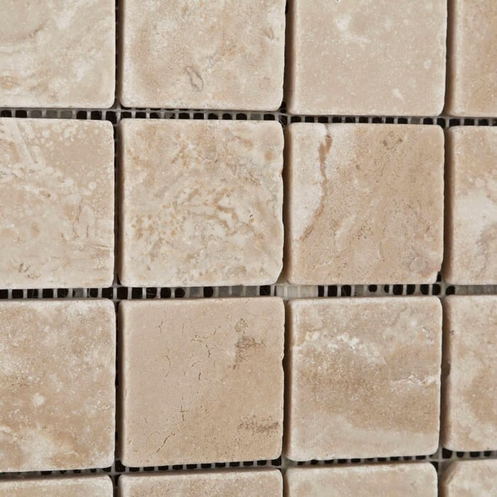 Durango Beige 2x2 Honed & Tumbled Stone Mosaic