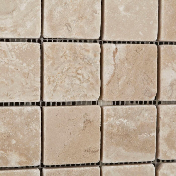 Durango Beige 2x2 Honed & Tumbled Stone Mosaic