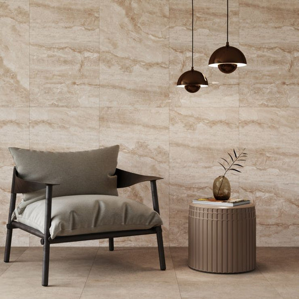 Kalahari Light Brown Polished 24 x 48 Porcelain Tile