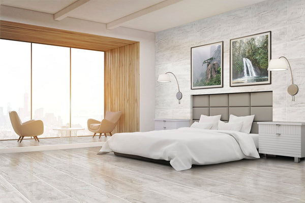 Porcelain 24x48 Carrara Select 2.0 Romano White