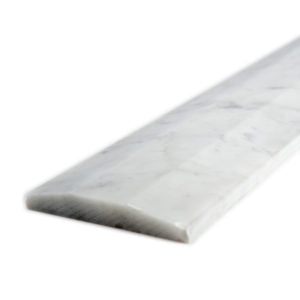 Carrara Marble Two Long Hollywood Bevel Threshold 4"x36" x 5/8"