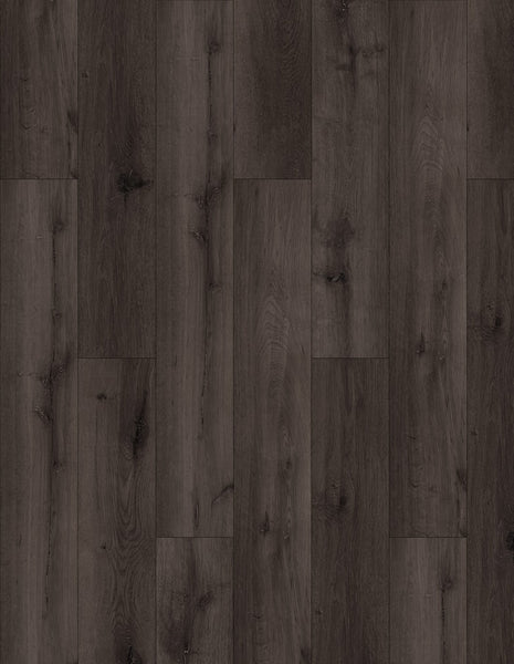 SPC Vinyl Flooring 7"x48" Coffee Oak