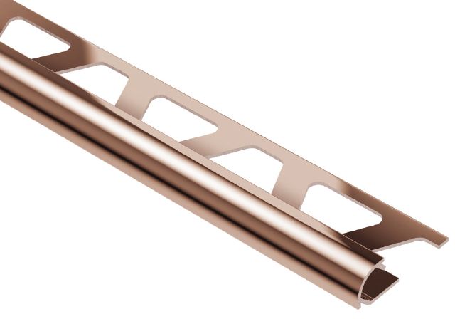 SCHLUTERRONDEC BULLNOSE TRIM 5/16" ALUM POLISH COPPER RO80AKG